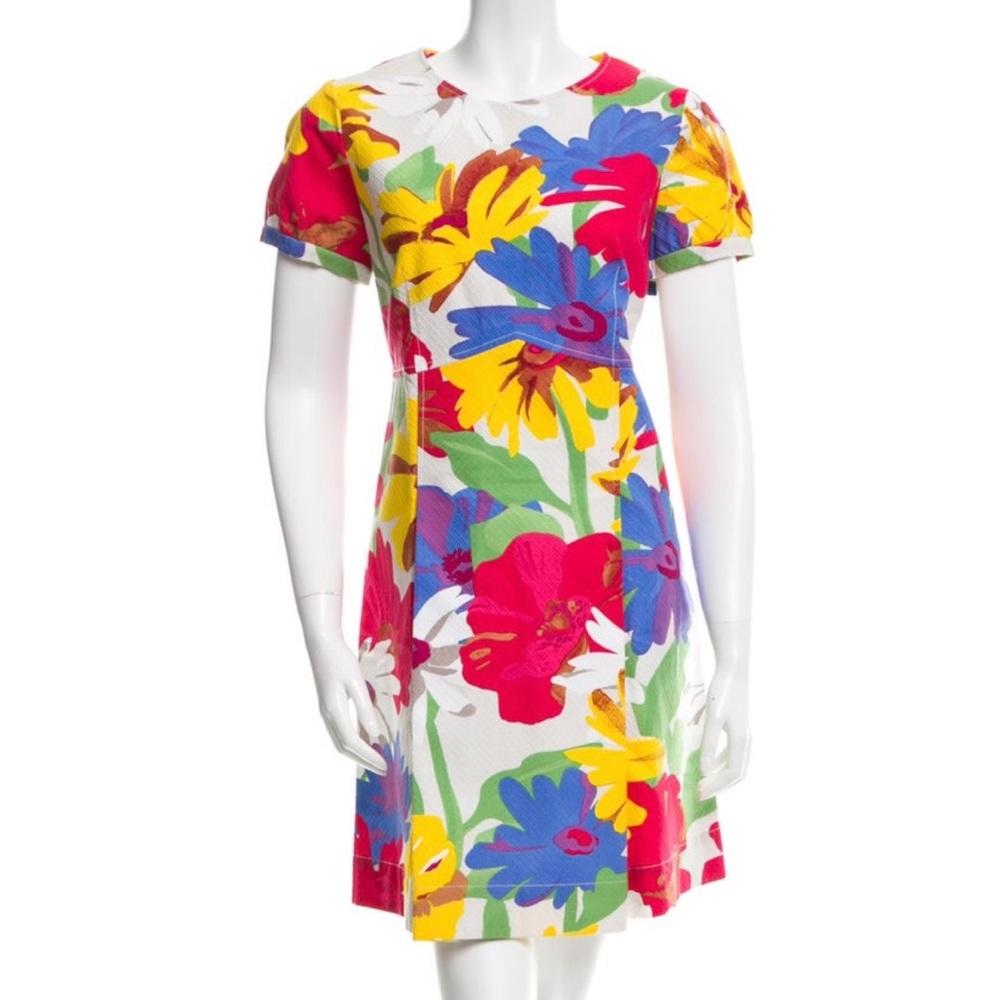 SEE BY CHLOÉ 100% cotton dress. Like new. Size 44/8-10, bright florals.